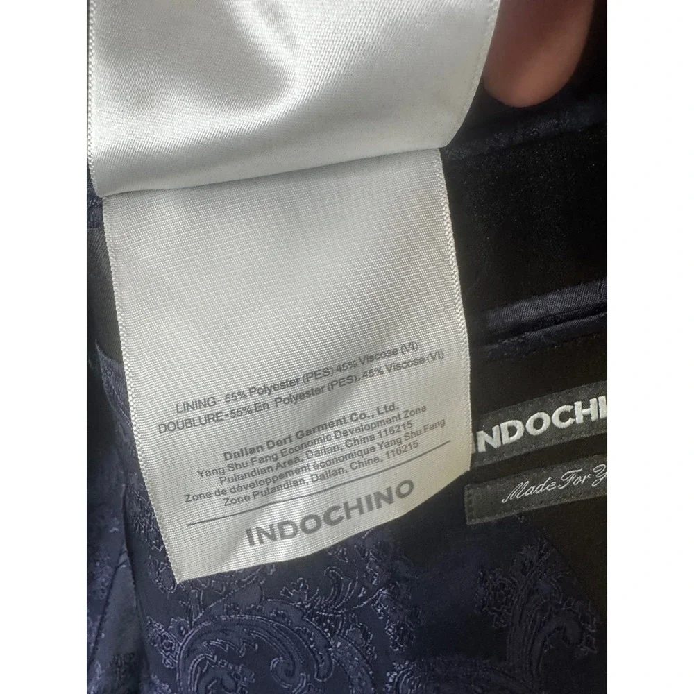 Indochino Mens 34R Wool Cashmere Silk Tuxedo Blazer Black Shawl Lapel‎ Jacket